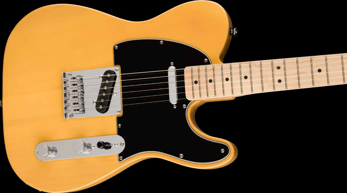 Squier Affinity Series Telecaster, Maple Fingerboard, Black Pickguard, Butterscotch Blonde