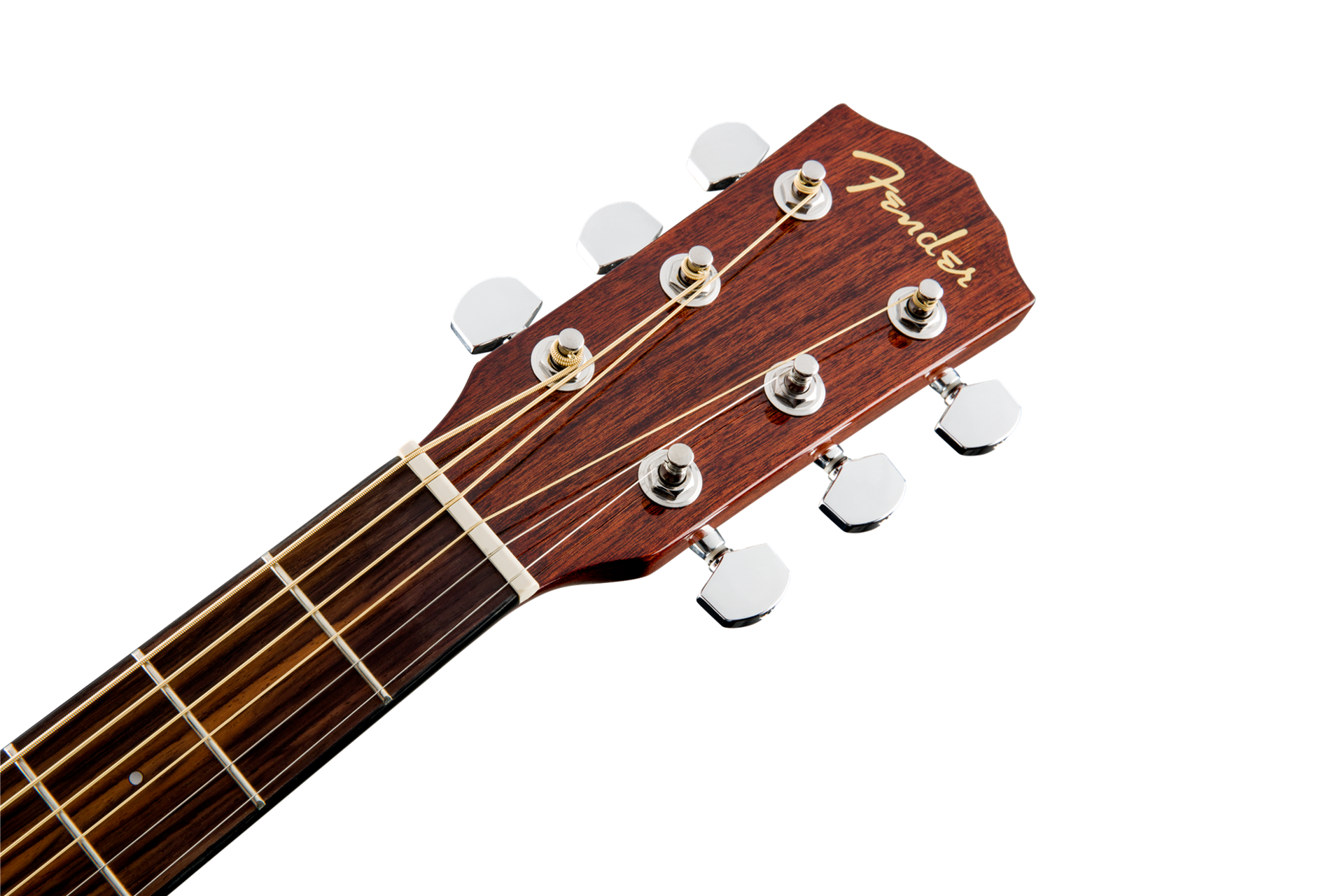 Fender CD-60SCE dreadnought acoustic guitar with all-mahogany body and walnut fingerboard, showcasing its natural wood finish.