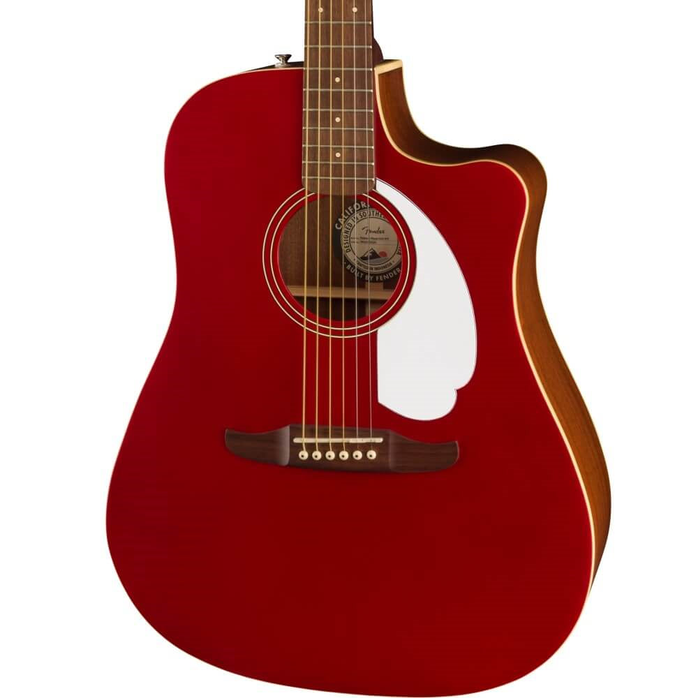 Fender California Player Redondo Acoustic Guitar with Fishman Preamp - Candy Apple Red