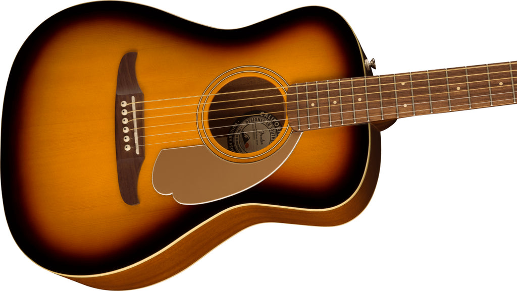 Fender Malibu Player Acoustic Guitar with Gold Pickguard in Sunburst