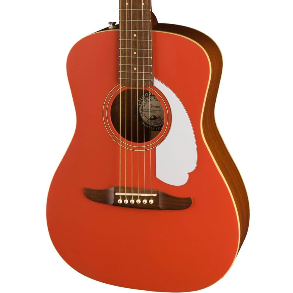 Fender California Player Malibu Acoustic Guitar with Fishman Preamp - Fiesta Red