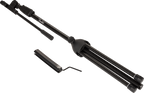 Fender telescoping boom microphone stand with adjustable height and sturdy base for professional audio setups.