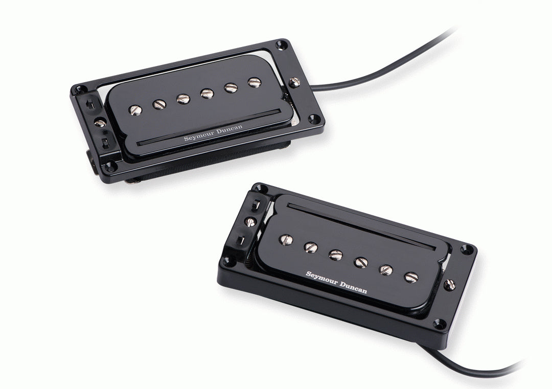 Seymour Duncan P Rails W Flat Triple Shot Set in Black