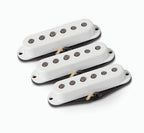 Seymour Duncan Joe Bonamassa Signature Bonnie Strat pickup set, non-aged, shown with four single-coil pickups for electric guitar.
