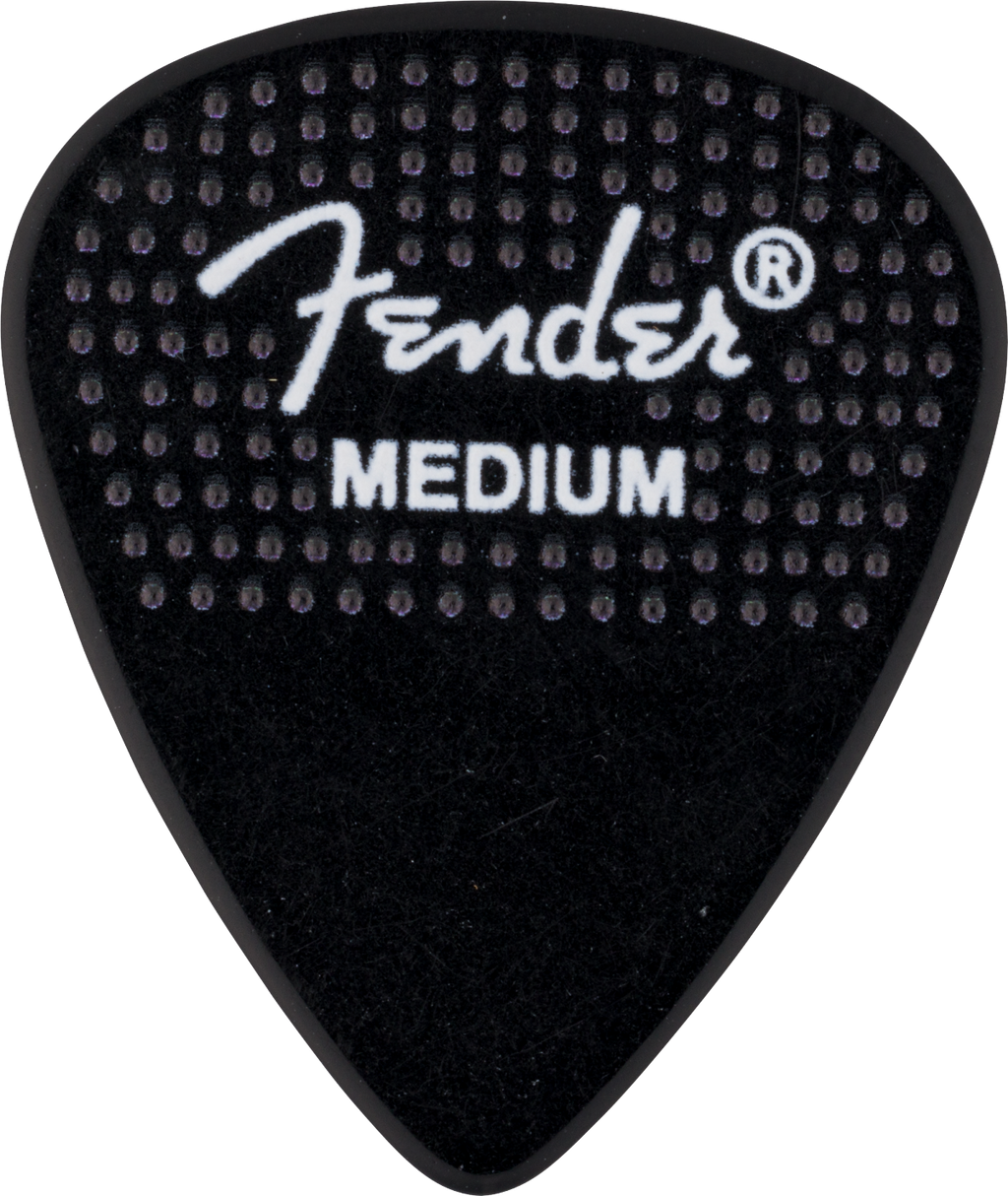 Fender 351 Dotted Celluloid Guitar Picks, 12-pack, medium thickness, with dotted design for better grip and playability.