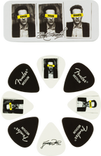 Fender Joe Strummer Medium Tim guitar pick, 8-pack, durable plastic, with bold design, ideal for electric guitar players.