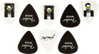 Fender Joe Strummer medium gauge guitar pick, 8-pack, with bold graphic design, used for strumming and picking on electric guitars.