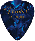 Fender Premium Celluloid 351 Shape Picks Med Blue Moto 12 Pack