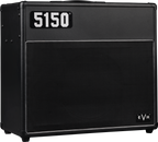 EVH 5150 Iconic Series 40W 1x12 guitar combo amp in black with a sleek design and control knobs visible.