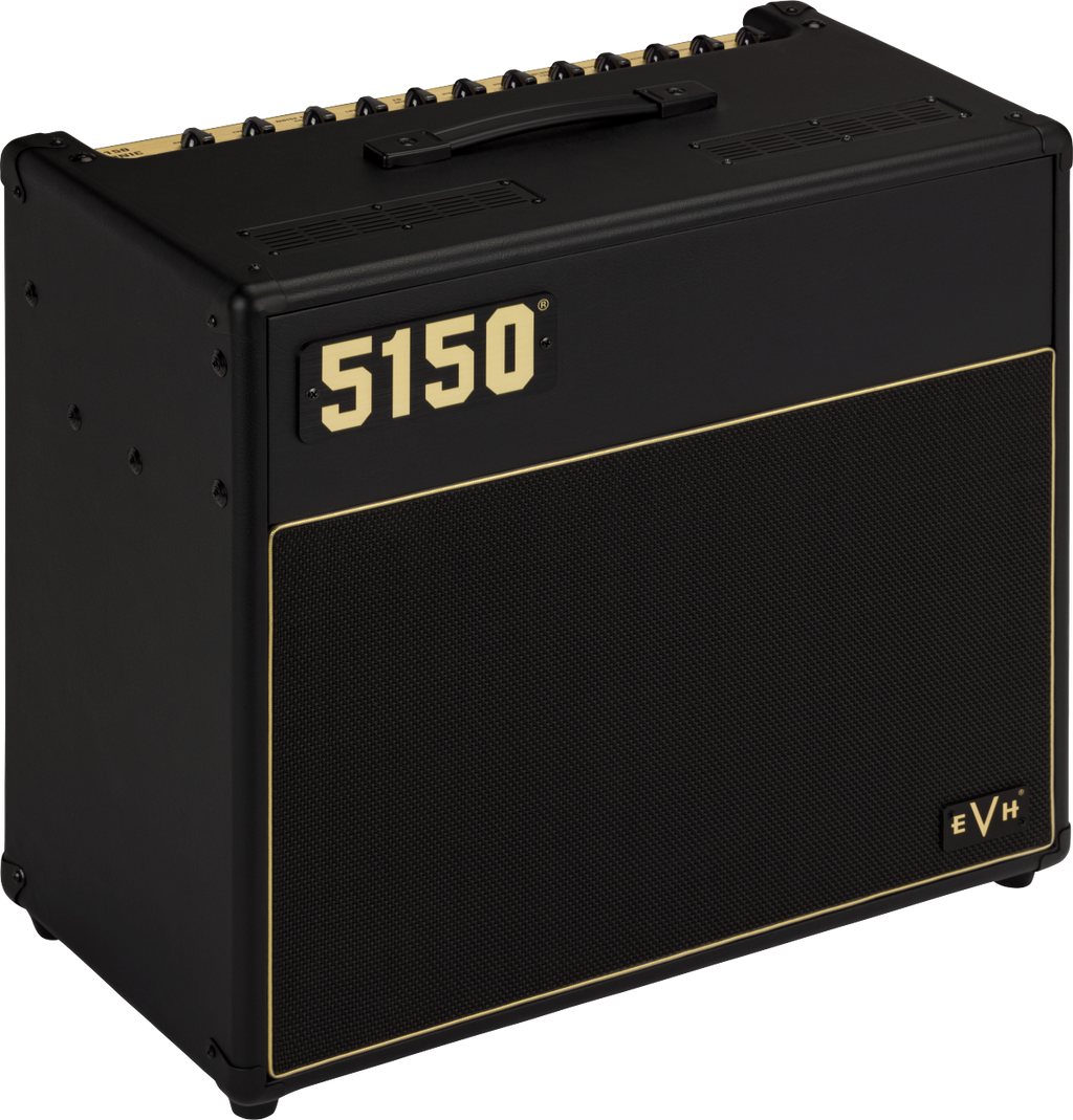 EVH 5150 Iconic Series 40W EL34 guitar combo amplifier in black with single 12-inch speaker and control panel.