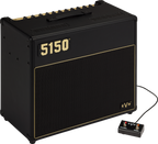 Black EVH 5150 Iconic Series 40W EL34 guitar combo amplifier with 1x12 speaker, designed for professional guitar sound.