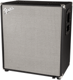 Fender Rumble 410 bass amplifier speaker cabinet with four large speakers and durable black casing for powerful sound.