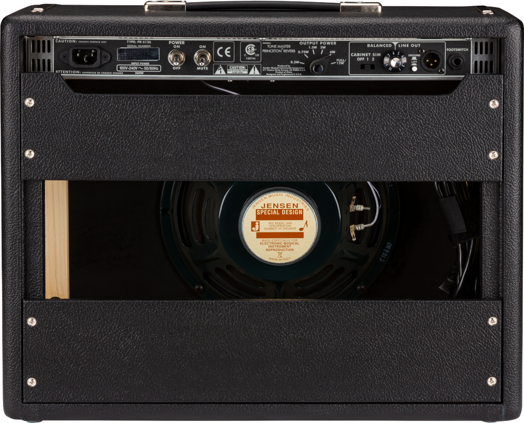 Fender Tone Master Princeton Reverb 50W guitar combo amplifier with a 1x10" speaker and vintage-style controls.