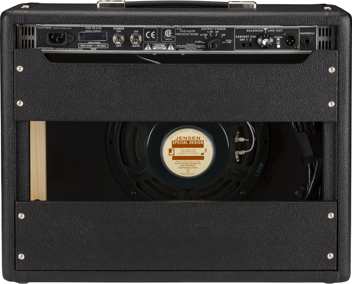Fender Tone Master Princeton Reverb 50W guitar combo amplifier with a 1x10" speaker and vintage-style controls.