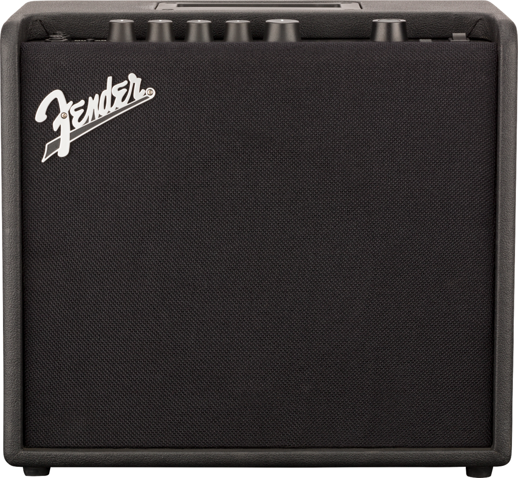 Fender Mustang LT25 25W guitar combo amplifier with 1x8-inch speaker and built-in effects, ideal for practice and casual playing.