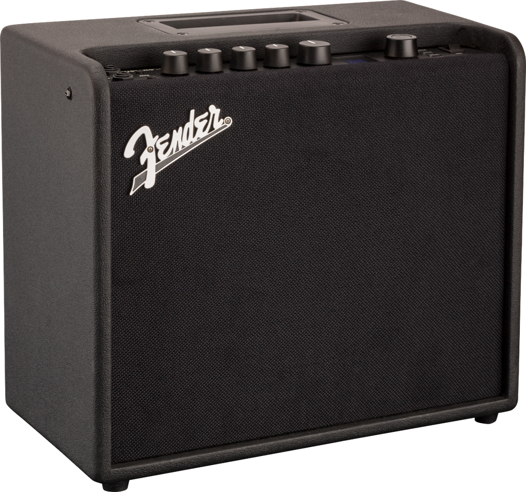 Fender Mustang LT25 25W guitar combo amplifier with 1x8" speaker and onboard effects, ideal for practice and practice sessions.