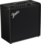 Fender Mustang LT50 1x12" 50W modeling guitar combo amplifier with control knobs and speaker grille.