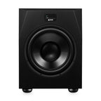 ADAM Audio Sub15 15-inch powered studio subwoofer showing a sleek black speaker with control panel on top for professional studio use.
