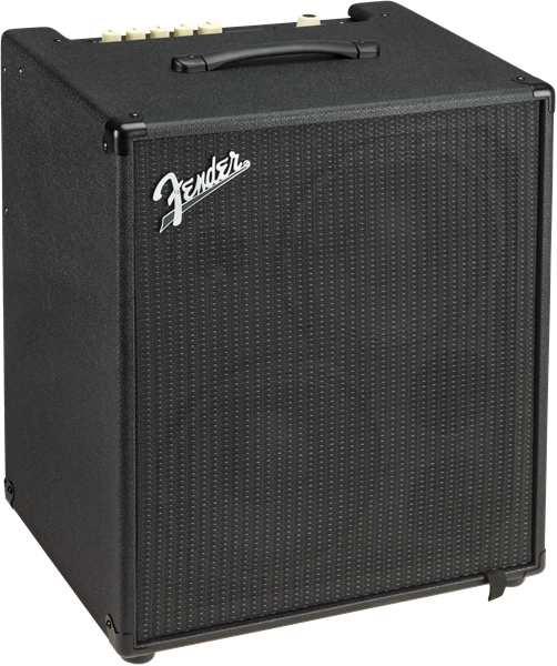 Fender Rumble Stage 800 bass guitar combo amplifier with control knobs and speaker grille, designed for professional bass amplification.