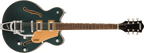 Gretsch G5622T Electromatic Center Block Double Cut electric guitar in Cadillac Green with Bigsby vibrato system.