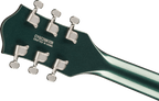 Gretsch G5622T Electromatic Cadillac Green electric guitar with Bigsby tailpiece, double cutaway body, and chrome hardware.