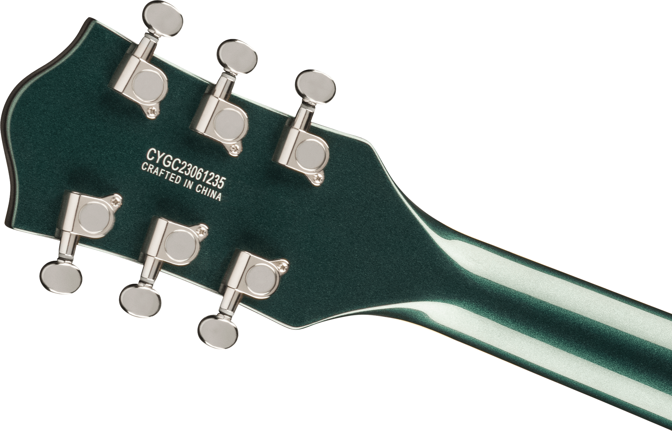 Gretsch G5622T Electromatic Cadillac Green electric guitar with Bigsby tailpiece, double cutaway body, and chrome hardware.