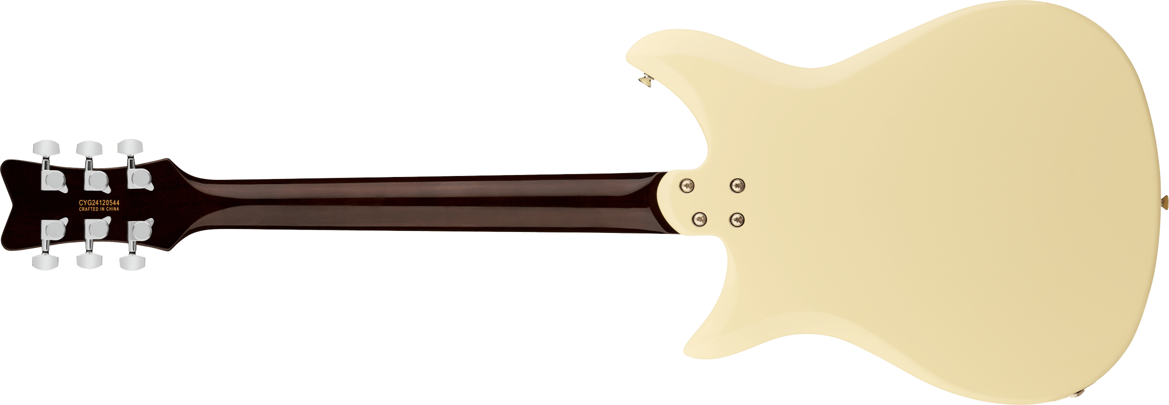 Gretsch Electromatic CVT Double-Cut electric guitar with vintage white finish, wraparound Laurel fingerboard, and double-cut body design.