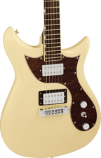 Gretsch Electromatic CVT double-cut electric guitar with vintage white finish and wraparound laurel fingerboard.