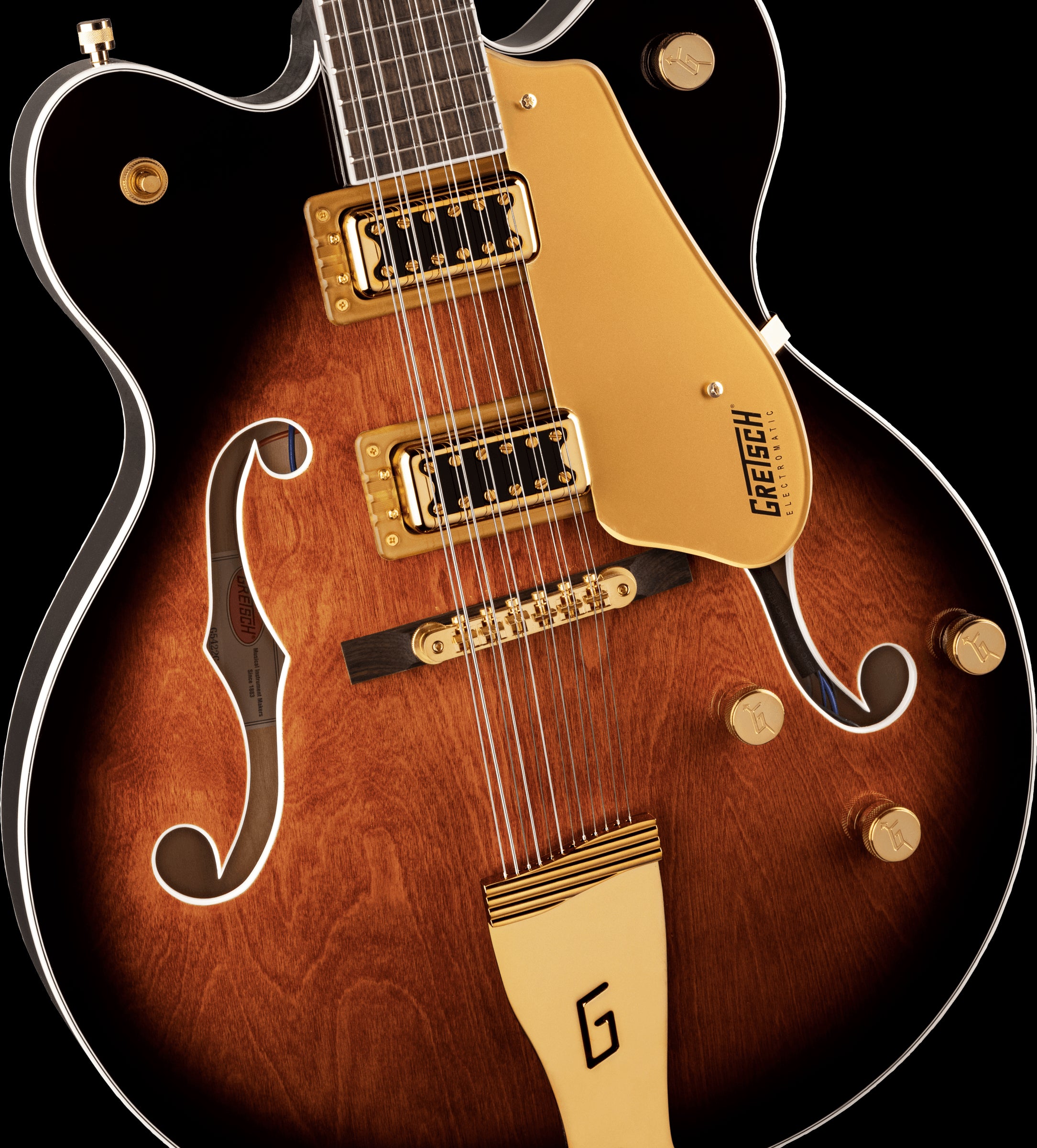 Gretsch G5422G-12 Electromatic Classic Hollow Body Double-Cut 12-String Electric Guitar with Gold Hardware - Single Barrel Burst