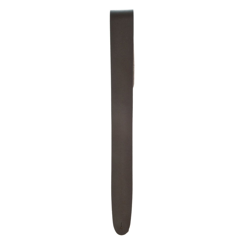 2.5 INCH BASIC LEATHER GUITAR STRAP BROWN