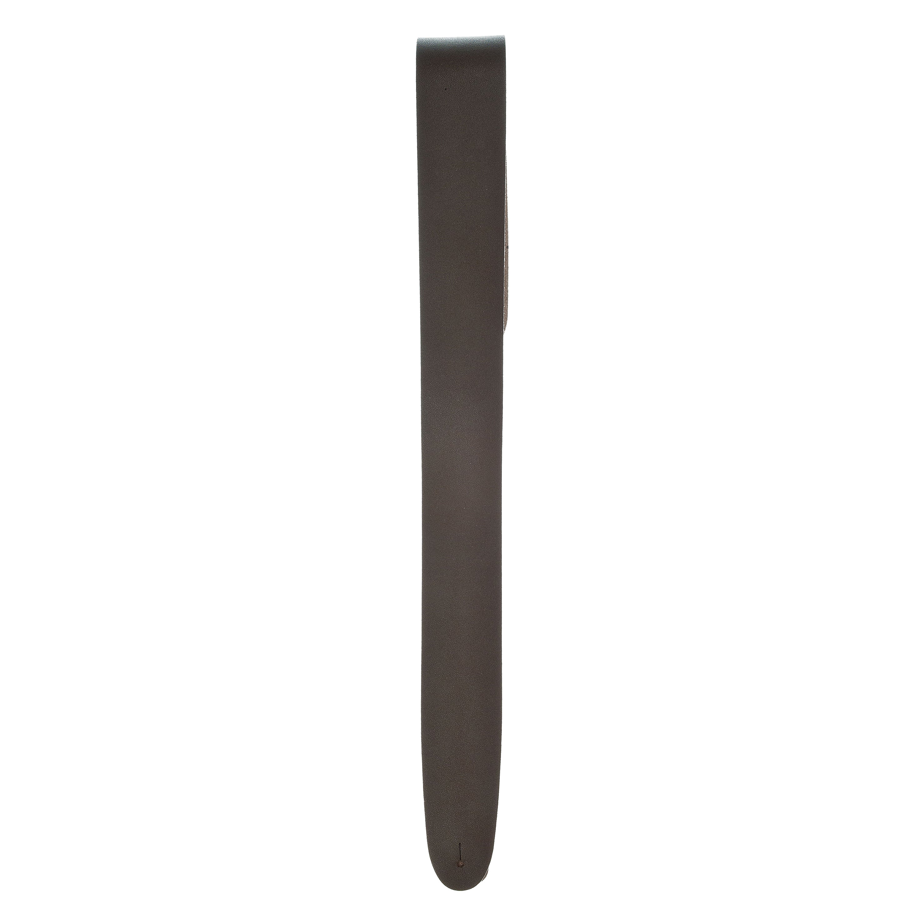 2.5 INCH BASIC LEATHER GUITAR STRAP BROWN