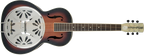 Gretsch G9220 Bobtail round neck resonator guitar in 2-color sunburst finish, showcasing its folk and bluegrass instrument design.