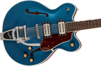 Gretsch G2622T Streamliner Center Block electric guitar in Dark Denim finish with dual humbucker pickups and chrome hardware.