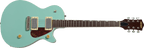 Gretsch Streamliner Jet Club single-cut electric guitar with mint metallic finish, wraparound bridge, and laurel fretboard.