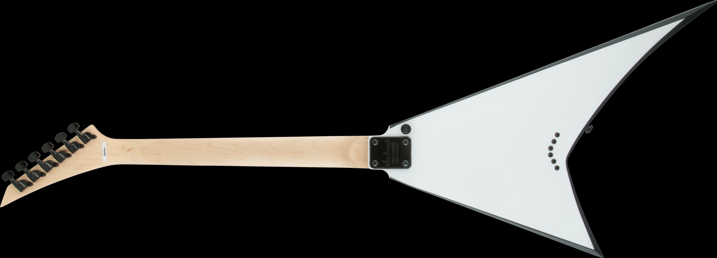 Jackson JS Series Rhoads JS32T, Amaranth Fingerboard, White with Black Bevels