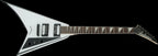 Jackson JS Series Rhoads JS32T, Amaranth Fingerboard, White with Black Bevels