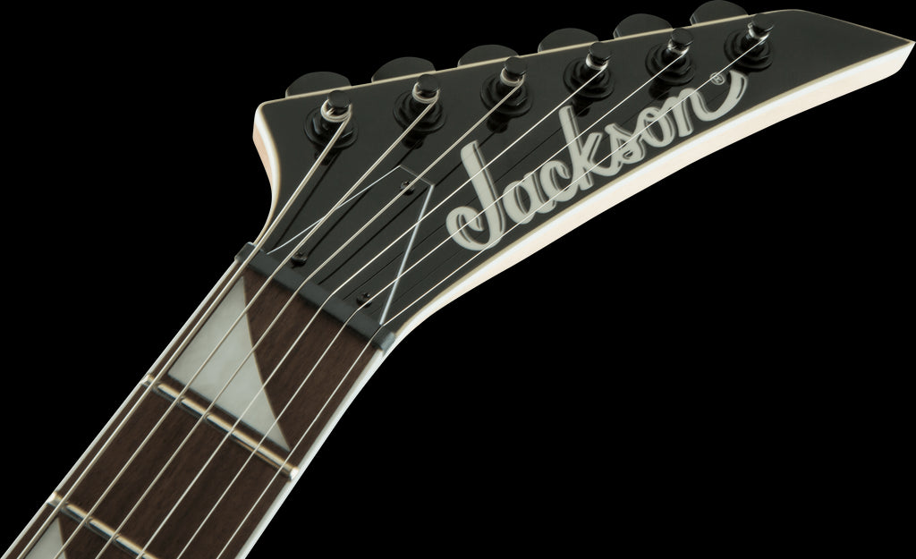 Jackson JS Series Rhoads JS32T, Amaranth Fingerboard, White with Black Bevels