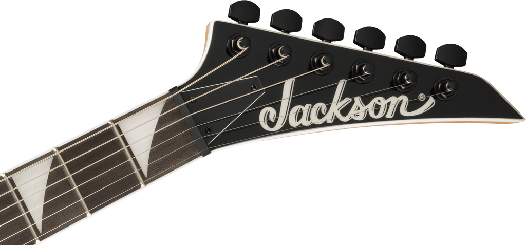 Jackson JS Series Dinky JS20 DKQ 2PT electric guitar in transparent green burst with dual humbucker pickups and sleek design.