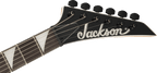 Jackson JS Series Dinky JS20 DKQ 2PT electric guitar in transparent green burst with dual humbucker pickups and sleek design.
