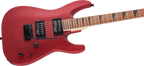 Jackson JS24 Dinky Arch Top electric guitar in red stain with sleek body, six strings, and modern hardware.