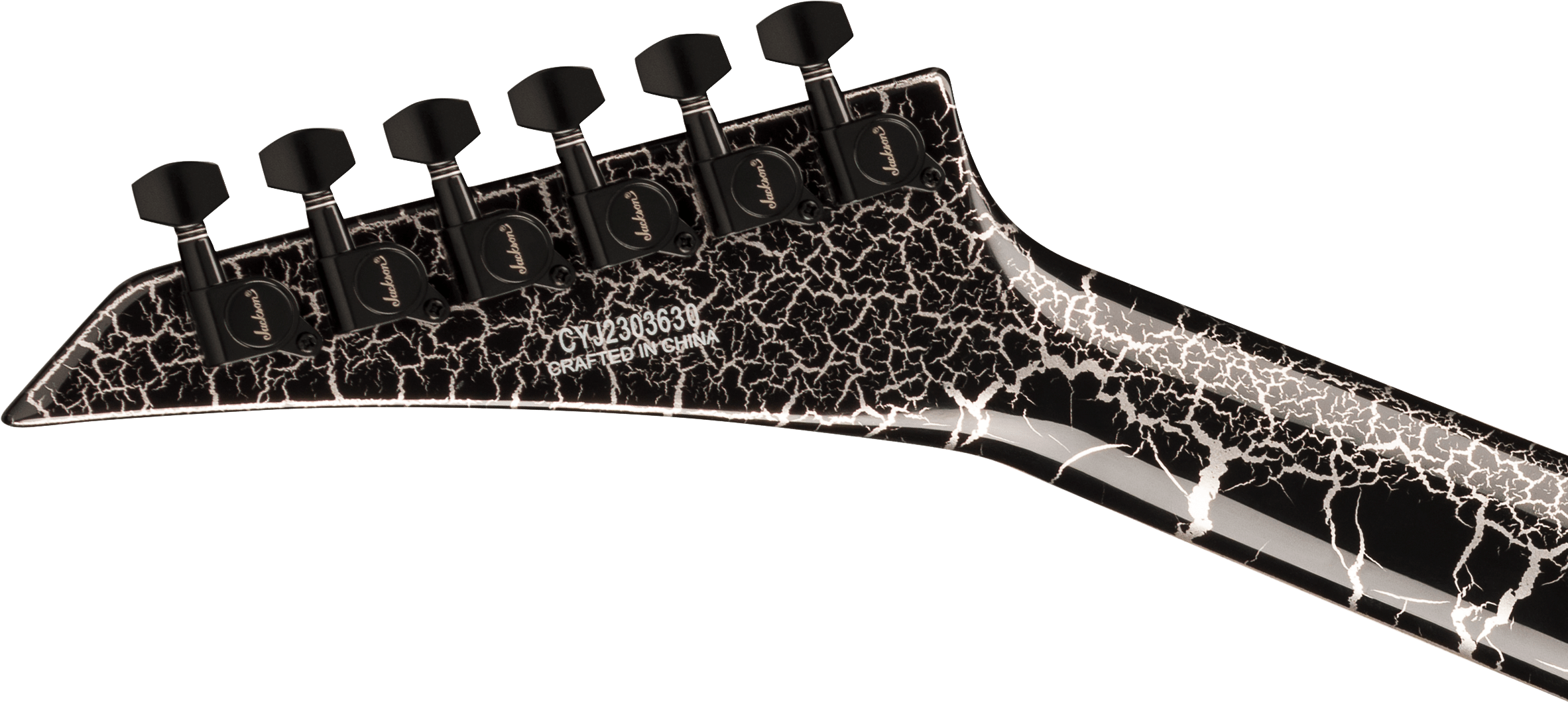 Jackson X Series Soloist SLX DX Laurel FB electric guitar in Silver Mercury Crackle finish, showcasing sleek body and modern design.