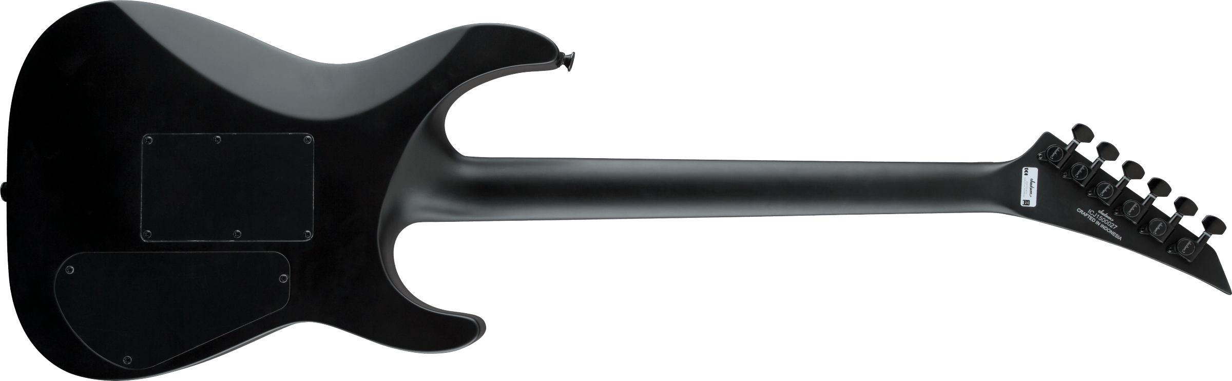 Jackson X Soloist SLX left-handed electric guitar with black finish, featuring a sleek body and modern design.