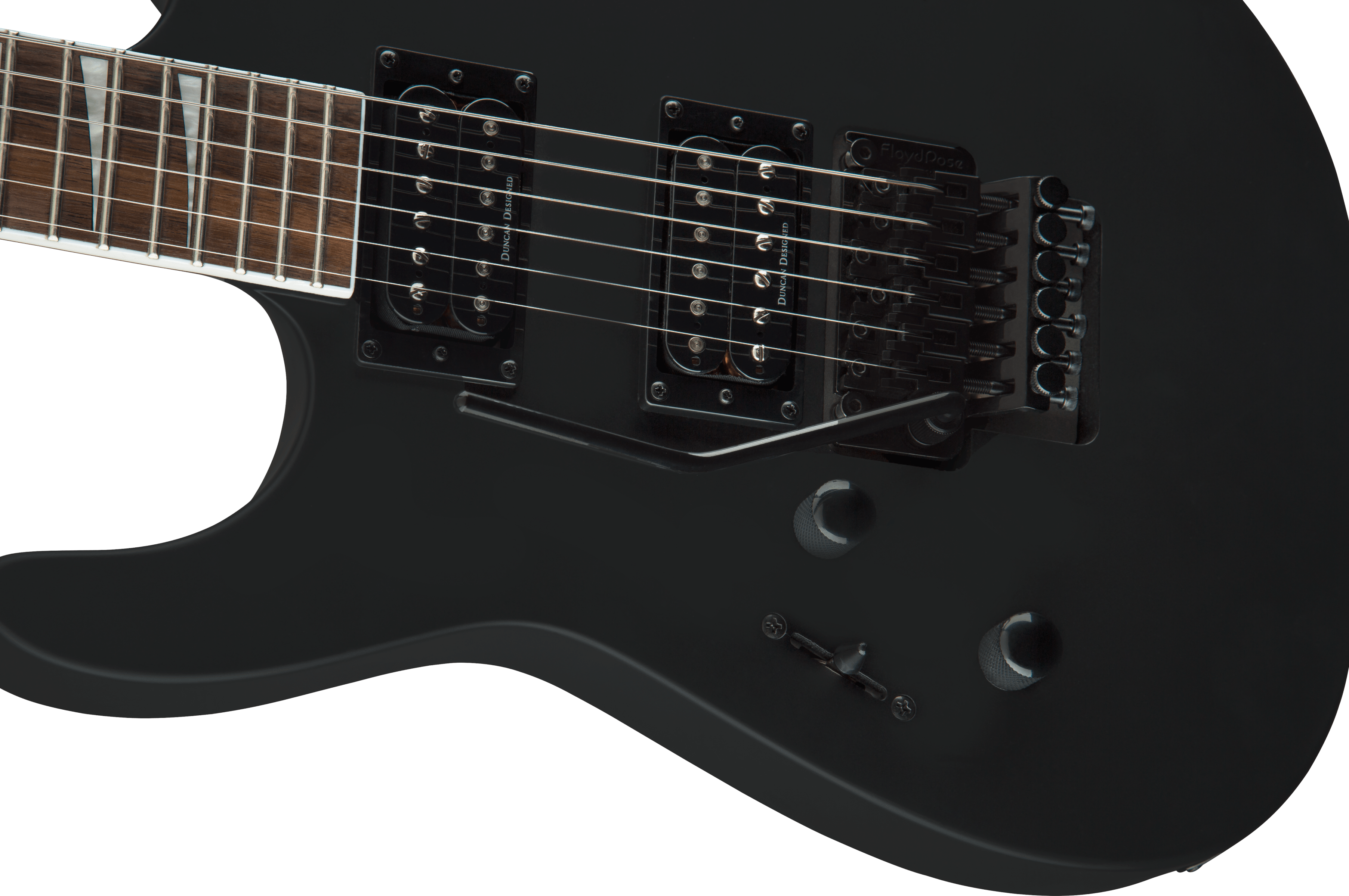 Jackson X Soloist SLX left-handed electric guitar with black finish and sleek design, featuring a solid body and modern hardware.
