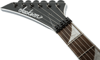 Jackson X Soloist SLX left-handed electric guitar with black finish, featuring a sleek body and modern design.