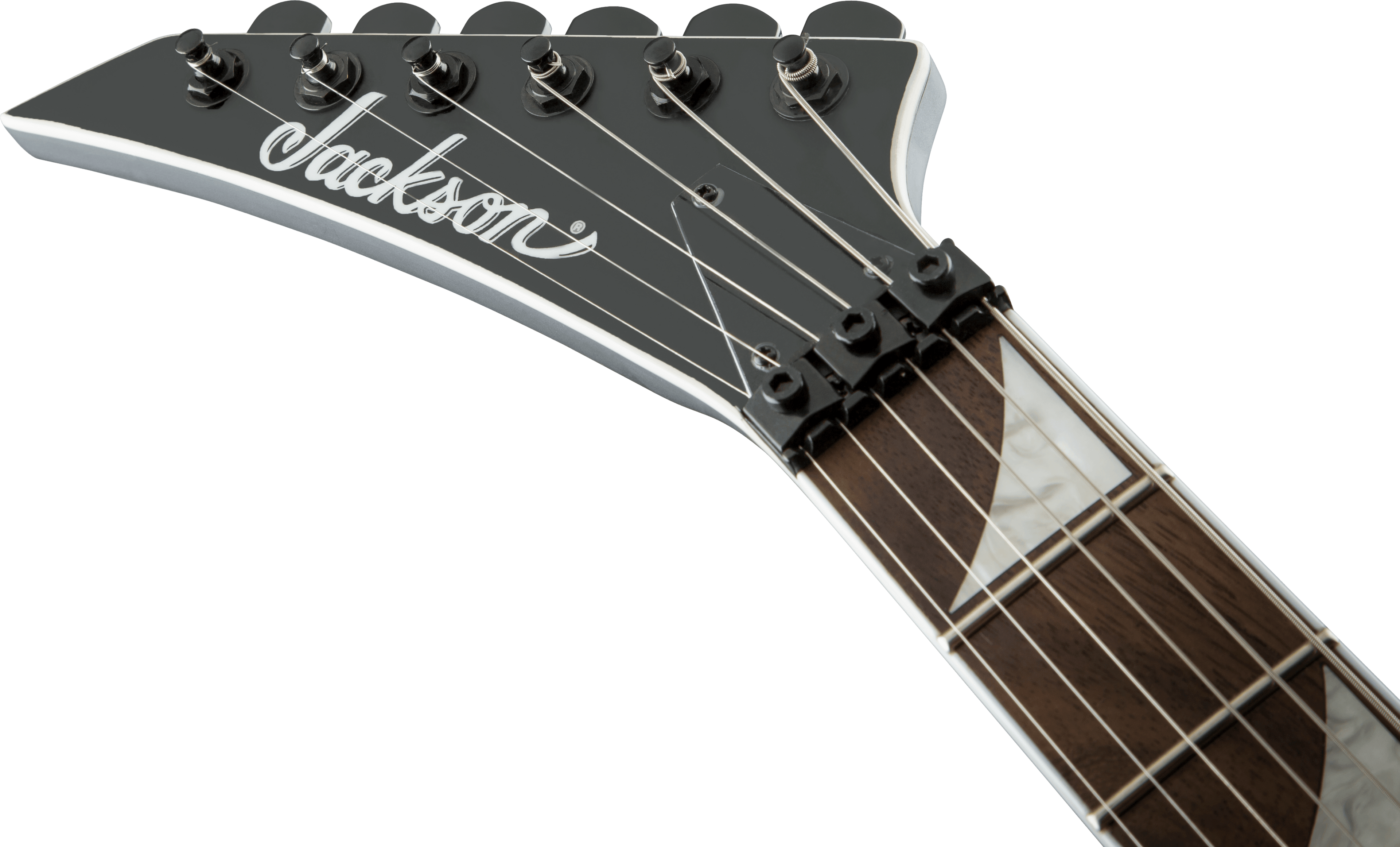 Jackson X Soloist SLX left-handed electric guitar with black finish, featuring a sleek body and modern design.