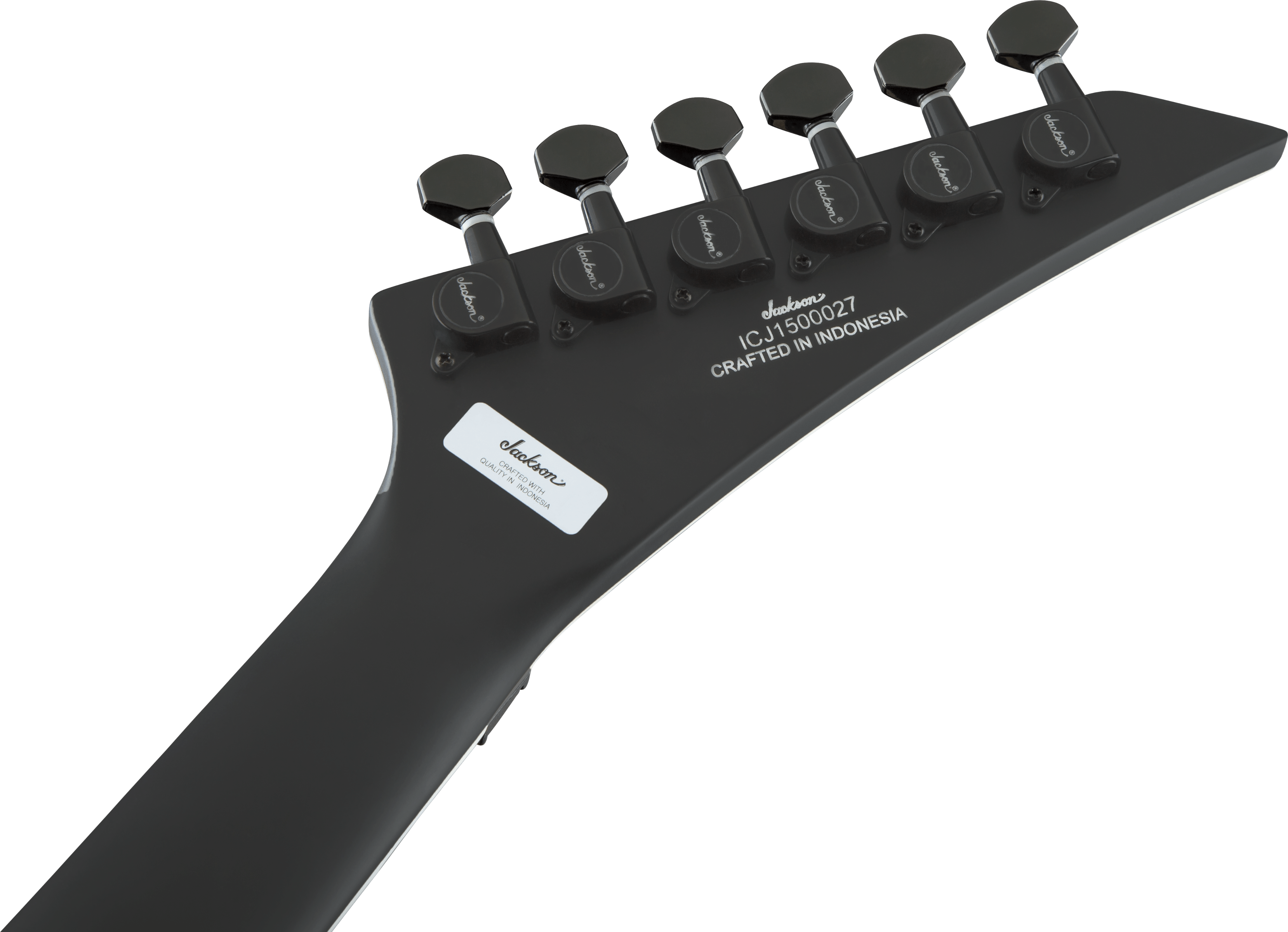 Jackson X Soloist SLX left-handed electric guitar with black finish, featuring a sleek body and modern design.