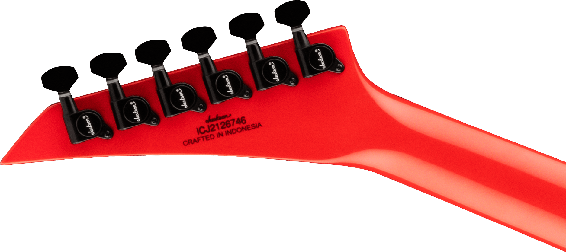 Jackson X Warrior WRX24M electric guitar in Ferrari Red, showcasing a sleek body and dual humbucker pickups.