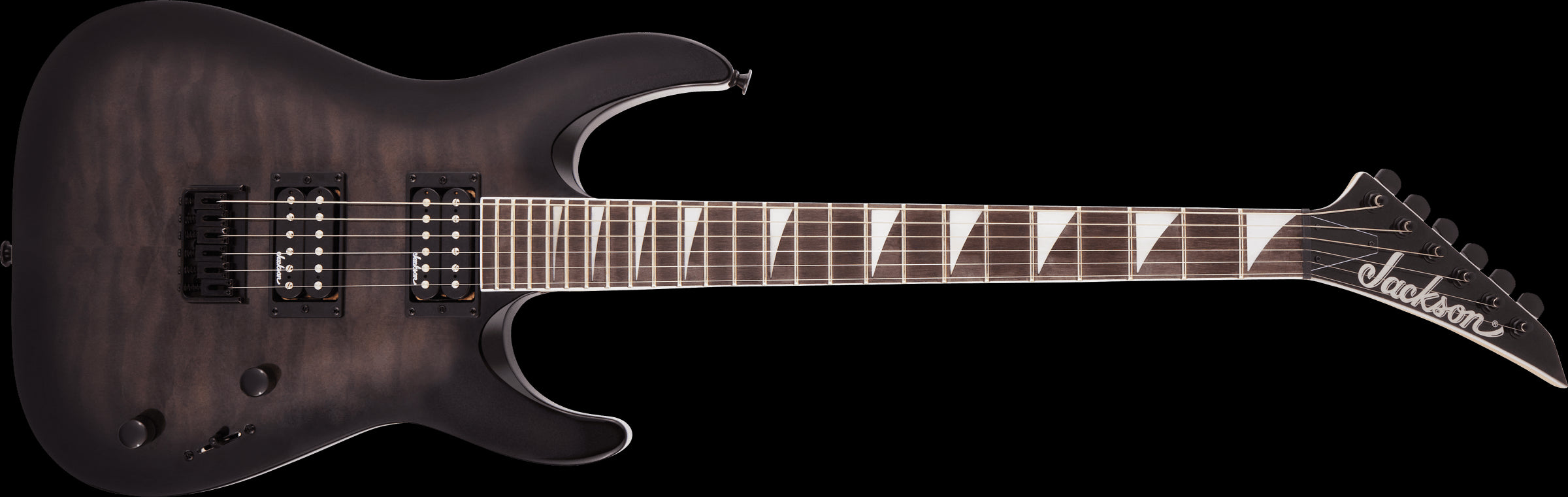 Jackson JS Series Dinky Arch Top JS32Q DKA HT Electric Guitar with Amaranth Fingerboard in Transparent Black Burst