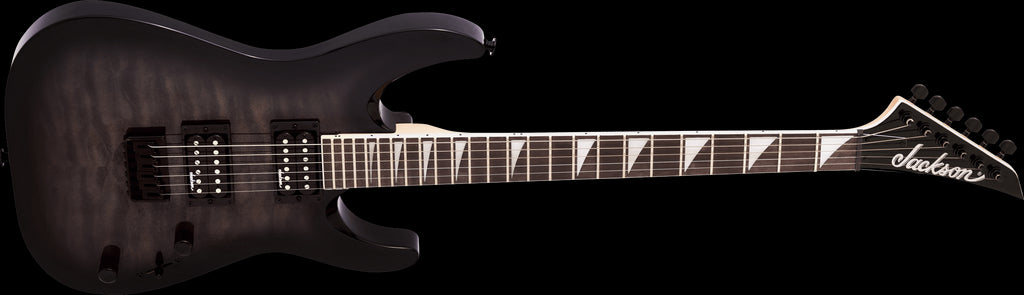 Jackson JS Series Dinky Arch Top JS32Q DKA HT Electric Guitar with Amaranth Fingerboard in Transparent Black Burst