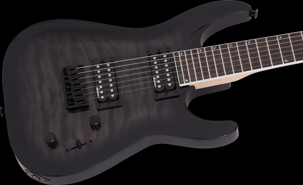 Jackson JS Series Dinky Arch Top JS32Q DKA HT Electric Guitar with Amaranth Fingerboard in Transparent Black Burst